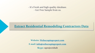 Extract Residential Remodeling Contractors Data