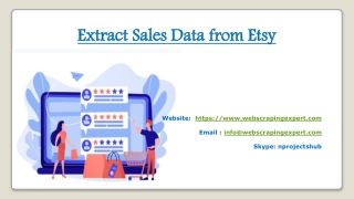 Extract Sales Data from Etsy