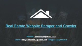 Real Estate Website Scraper and Crawler