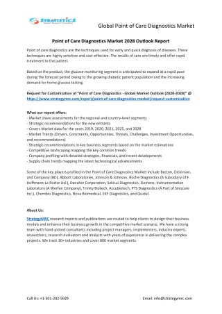 Point of Care Diagnostics Market Forecasts to 2028