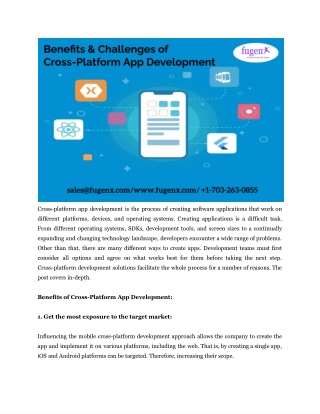Benefits & Challenges of Cross-Platform App Development