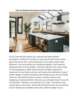 Kitchen Renovations Ottawa