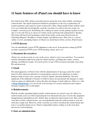 11 critical features of cpanel you must need to know