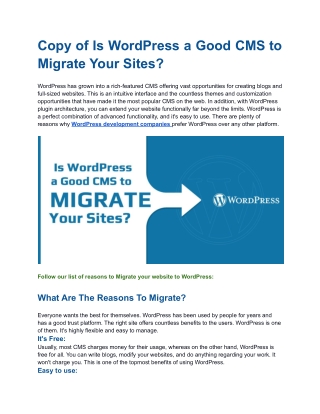 Copy of Is WordPress a Good CMS to Migrate Your Sites_