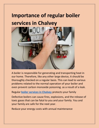 Find the best Boiler Installation in Chalvey