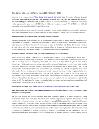 Data Center Interconnect Market