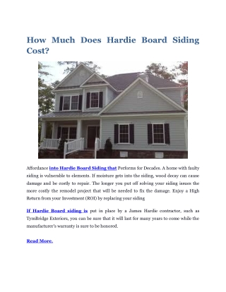 How Much Does Hardie Board Siding Cost pdf