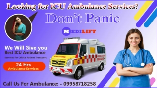 Complete Remedial Care Ambulance Service in Kolkata and Gaya- Medilift