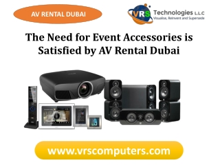 The Need for Event Accessories is Satisfied by AV Rental Dubai