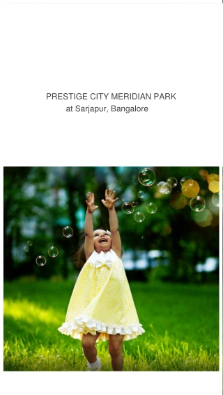 Prestige City Meridian Park at Sarjapur, Bangalore Brochure