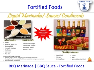 BBQ Marinade | BBQ Sauce - Fortified Foods