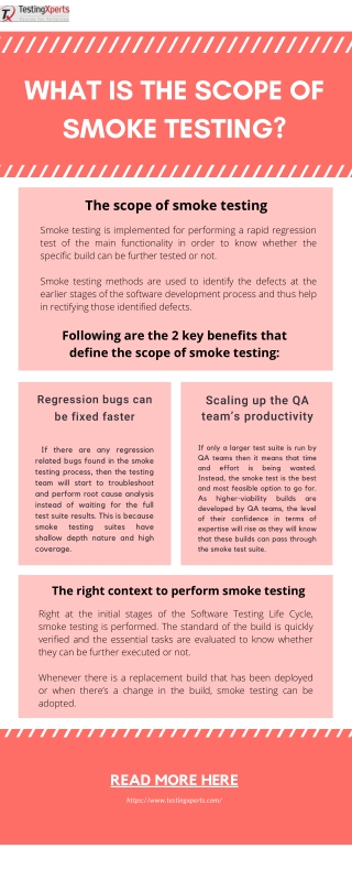 What is the scope of Smoke Testing