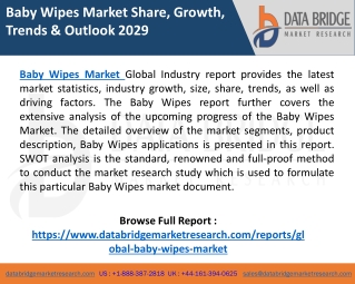 Baby Wipes Market CAGR, Size, Share, Trends, Growth & Forecast by 2029