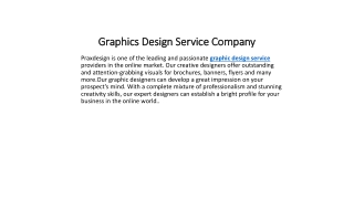 Graphics Design Service Company