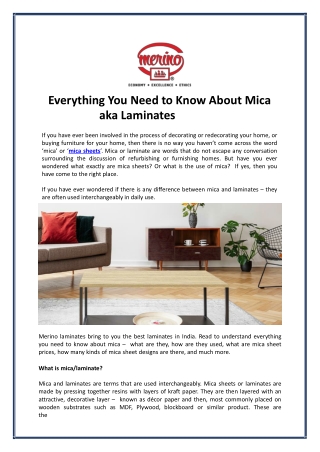 Everything You Need to Know About Mica aka Laminates