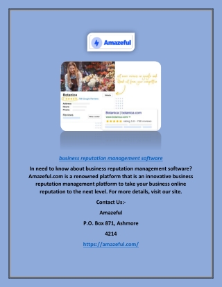 Business Reputation Management Software | Amazeful.com