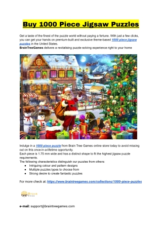 Buy 1000 Piece Jigsaw Puzzles in USA