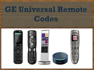 GE Universal Remote Codes