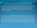 Killer Tips of Press Release Writing