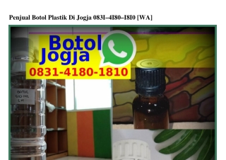 Penjual Botol Plastik Di Jogja