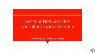 NetSuite ERP-Consultant Practice Exam Guide 2022