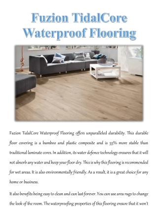 Fuzion TidalCore Waterproof Flooring