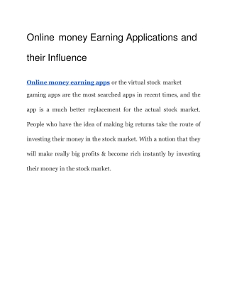 Share Market game app India