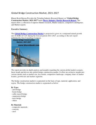 Global Bridge Construction Market, 2021-2027-converted