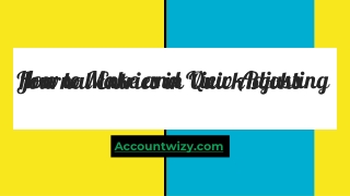 How to Make and View Adjusting Journal Entries in QuickBooks