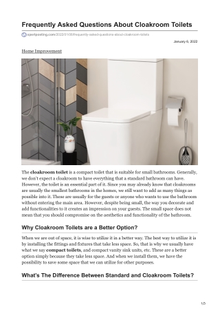 xpertposting.com-Frequently Asked Questions About Cloakroom Toilets