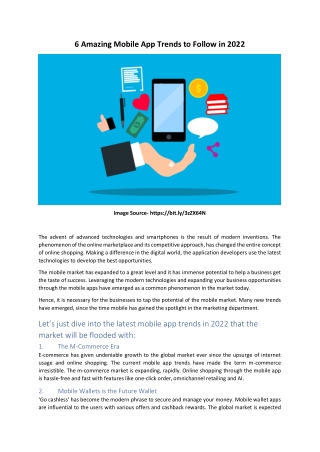 6 Amazing Mobile App Trends to Follow in 2022
