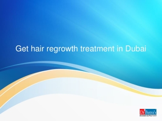 Get hair regrowth treatment in Dubai