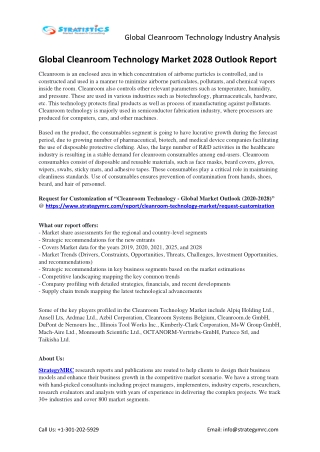 Global Cleanroom Technology Industry Forecasts Report Analysis