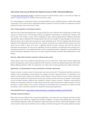 Data Center Interconnect Market