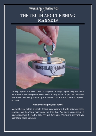 THE TRUTH ABOUT FISHING MAGNETS