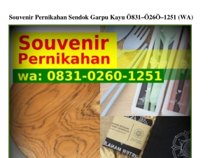 Souvenir Pernikahan Sendok Garpu Kayu Ô831.Ô2ϬÔ.1251{WA}