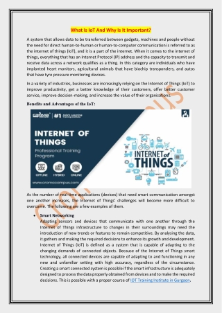 What Is IoT And Why Is It Important?