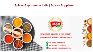 Spices Exporters in India, Spices Suppliers