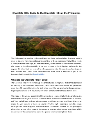 Chocolate Hills_ Guide to the Chocolate Hills of the Philippines