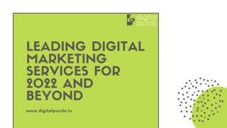 Leading Digital Marketing Services for 2022 and Beyond