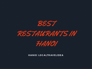 15 BEST RESTAURANTS IN HANOI