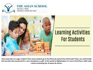 Learning Activities For Students