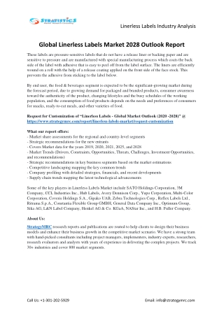 Linerless Labels Market Forecasts to 2028