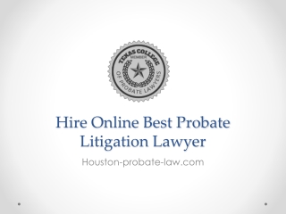 Hire Online Best Probate Litigation Lawyer - www.Houston-probate-law.com