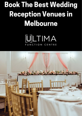 Book The Best Wedding Reception Venues in Melbourne