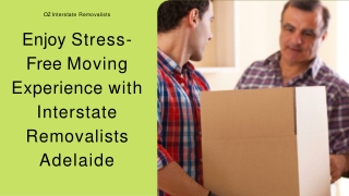 Interstate Removalists Adelaide