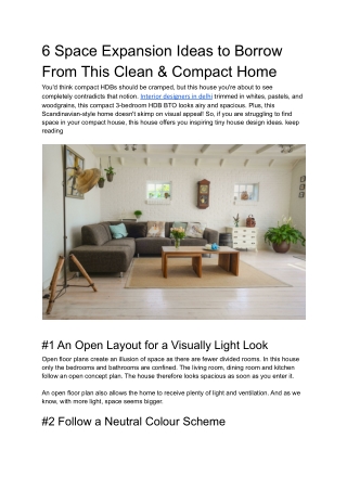 6 Space Expansion Ideas to Borrow From This Clean & Compact Home