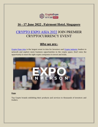 Crypto Expo Asia