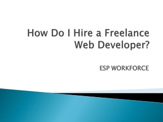 How Do I Hire a Freelance Web Developer